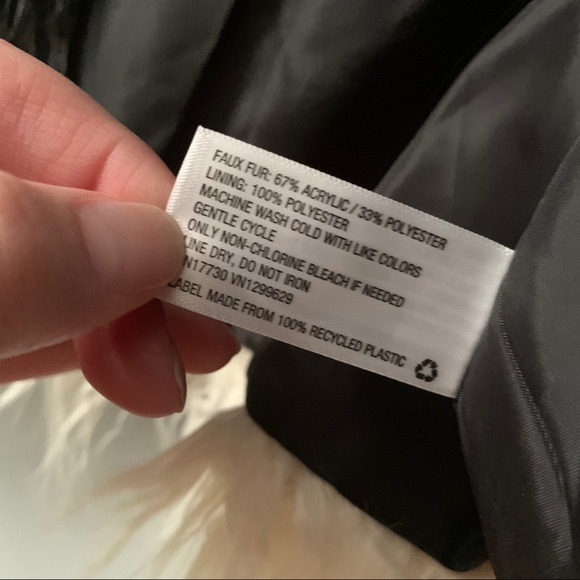 NWOT Shaggy Faux Fur Coat Ombré - Picture 5 of 6